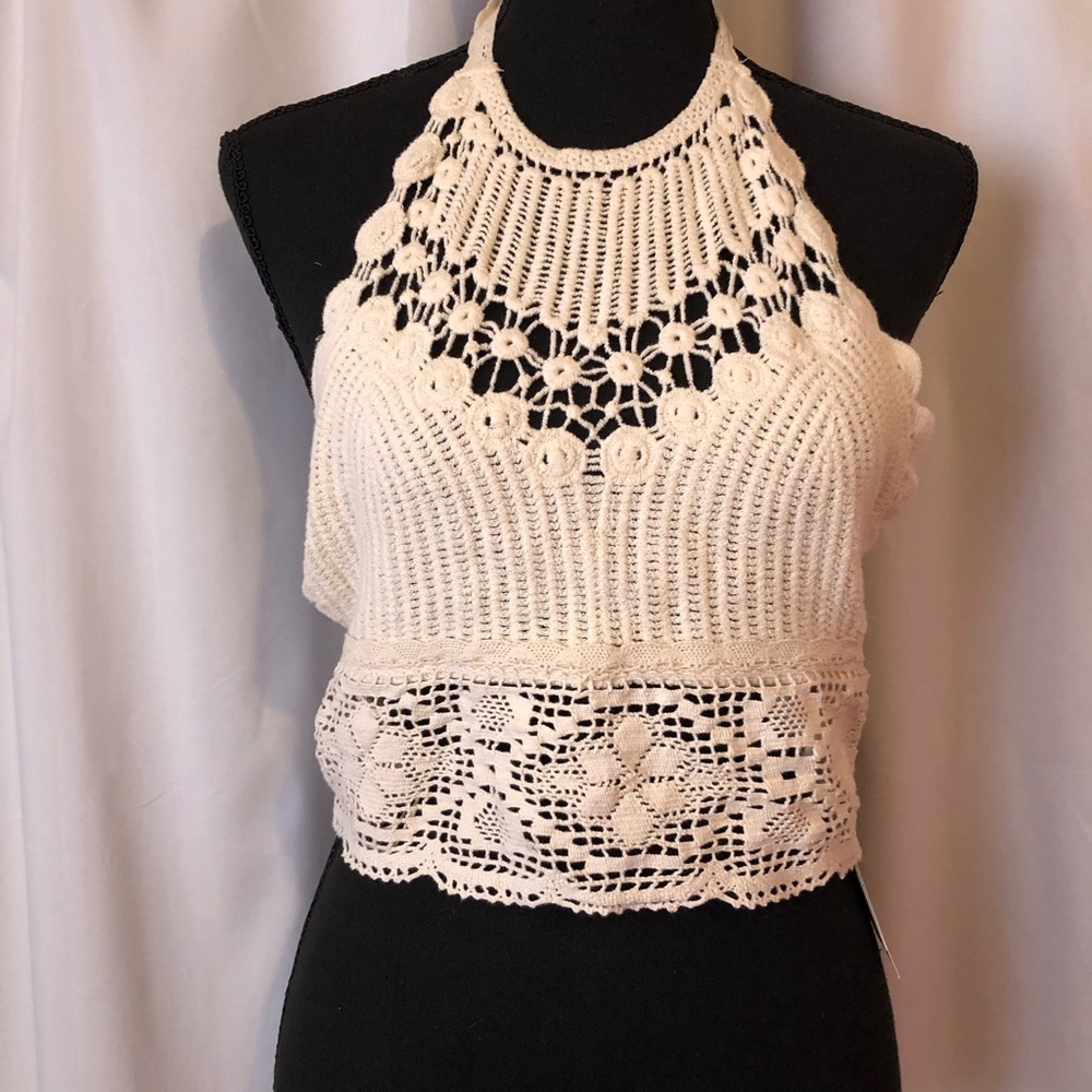 Zara Crochet Top, Size M, NWT